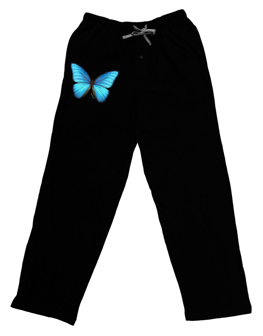 Big Blue Butterfly Adult Lounge Pants-Lounge Pants-TooLoud-Black-Small-Davson Sales