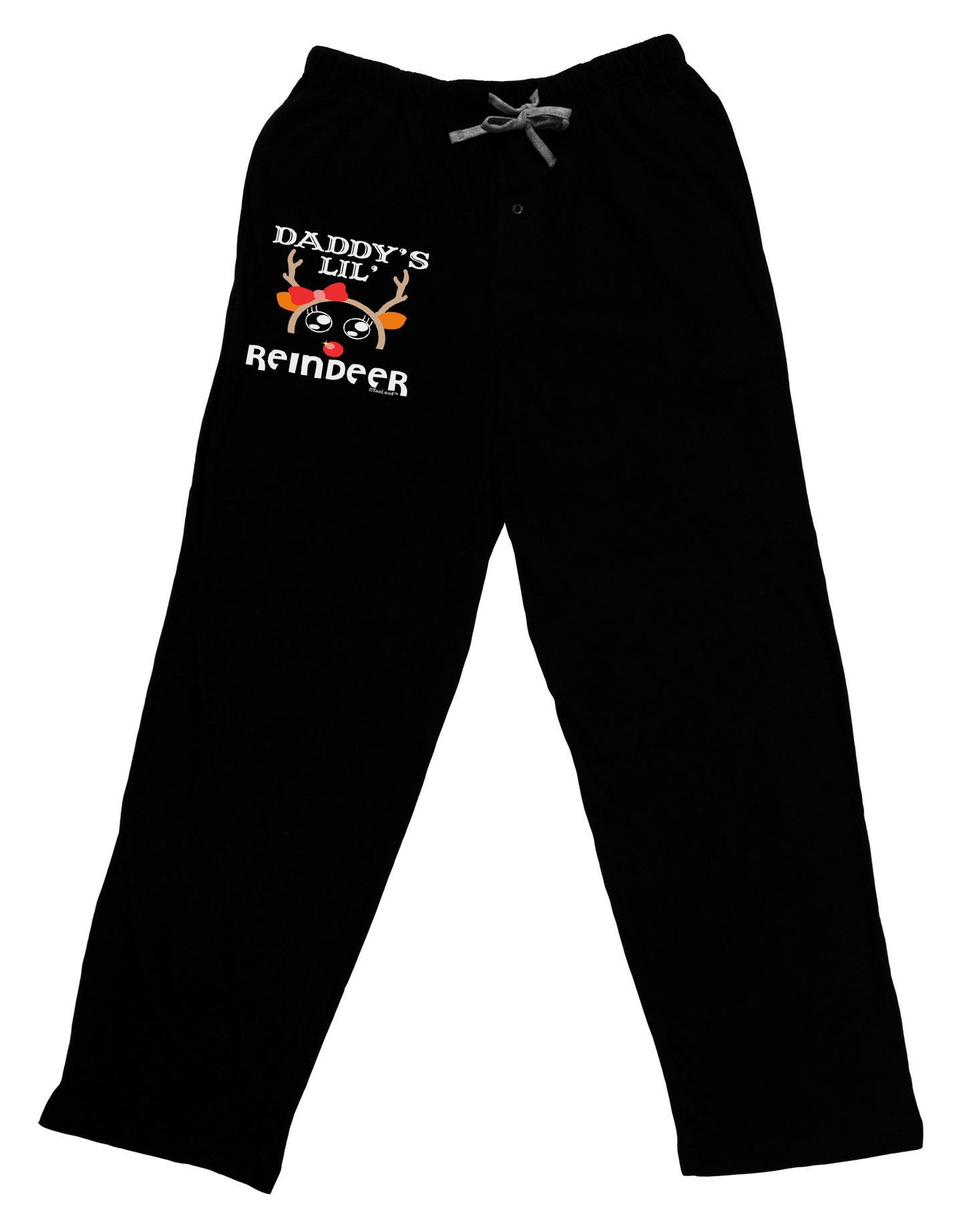 Daddy's Lil Reindeer Girl Relaxed Adult Lounge Pants-Lounge Pants-TooLoud-Black-Small-Davson Sales
