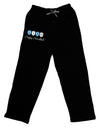 Happy Hanukkah Blue Dreidels Adult Lounge Pants - Black-Lounge Pants-TooLoud-Black-Small-Davson Sales