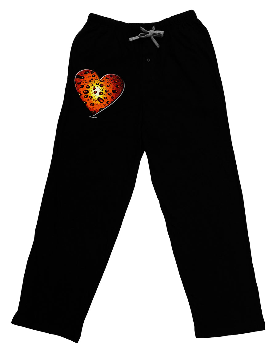 Water Droplet Heart Orange Adult Lounge Pants - Black by TooLoud-Lounge Pants-TooLoud-Black-Small-Davson Sales