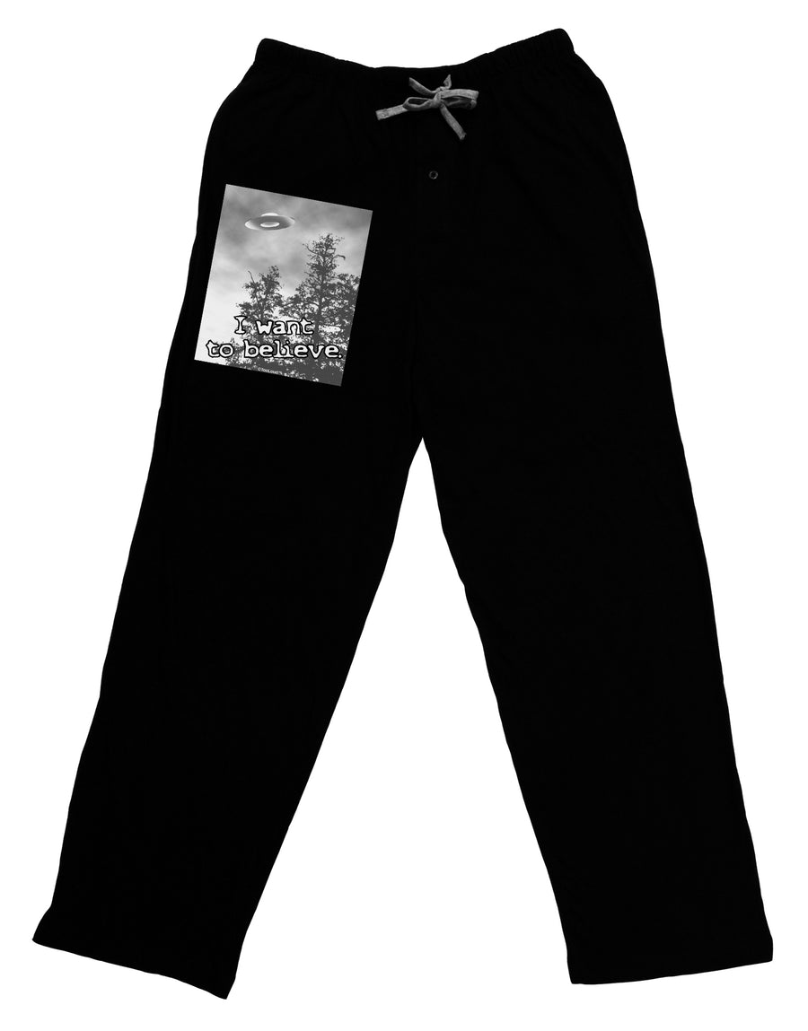 I Want to Believe - UFO Adult Lounge Pants - Black by TooLoud-Lounge Pants-TooLoud-Black-Small-Davson Sales