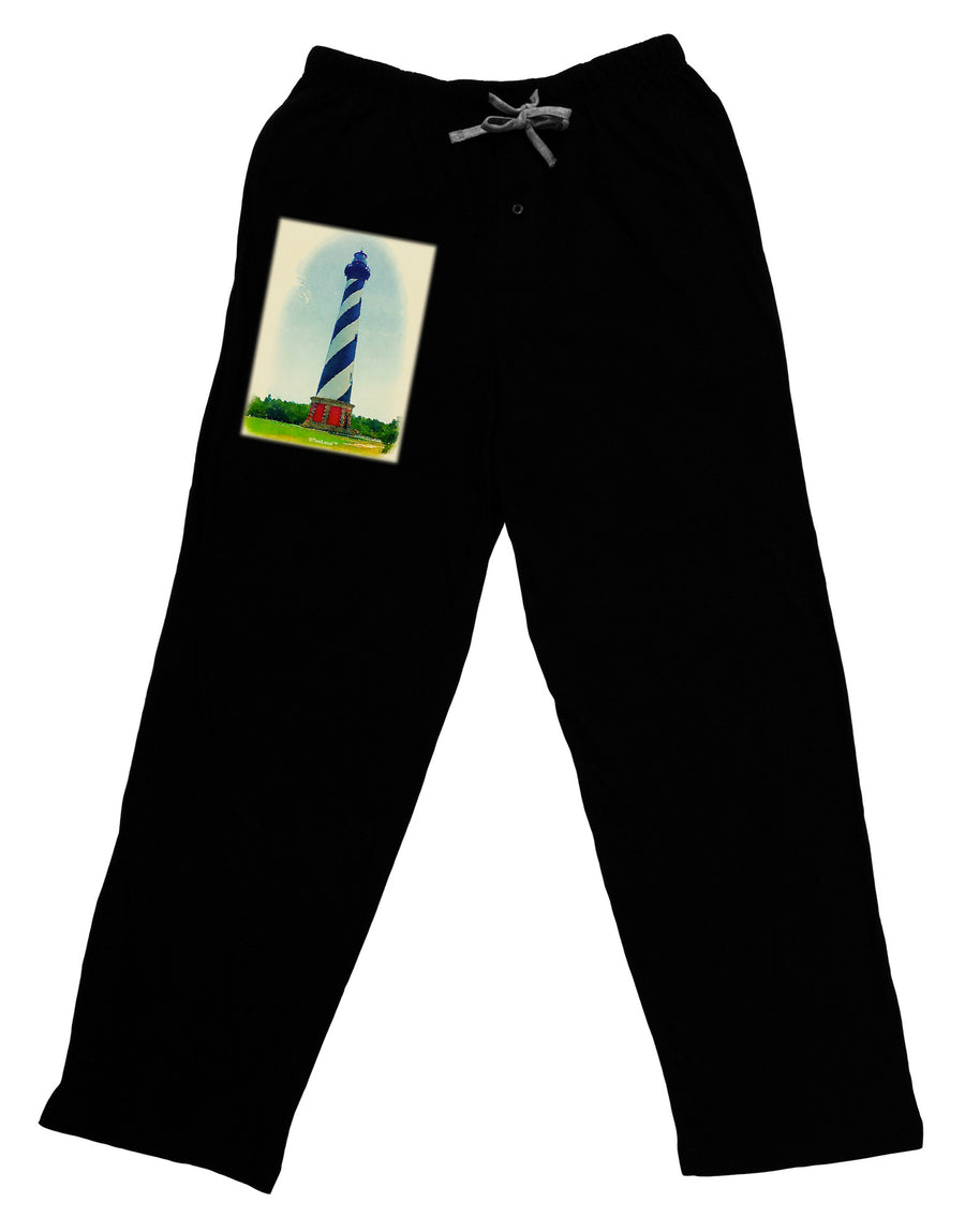 Watercolor Lighthouse 1 Adult Lounge Pants-Lounge Pants-TooLoud-Black-Small-Davson Sales