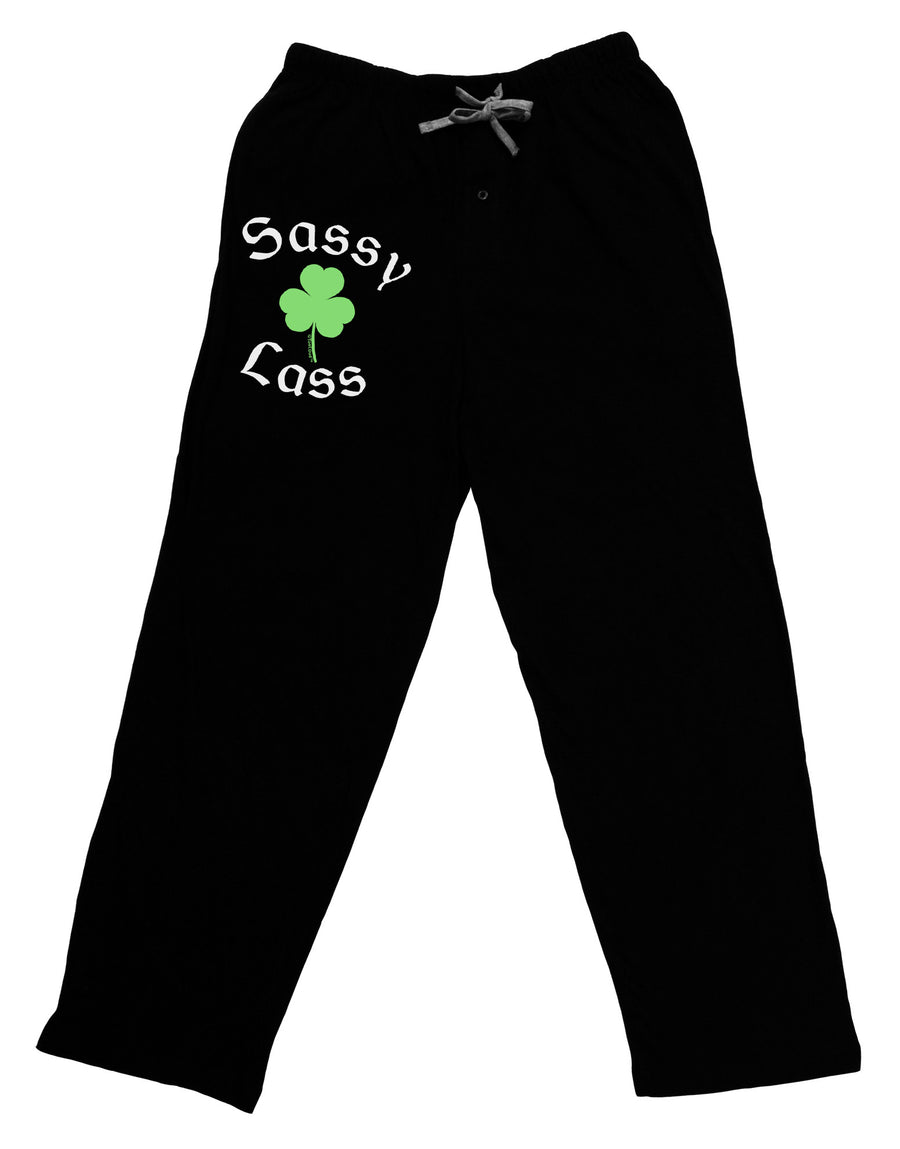 Sassy Lass St Patricks Day Adult Lounge Pants-Lounge Pants-TooLoud-Black-Small-Davson Sales