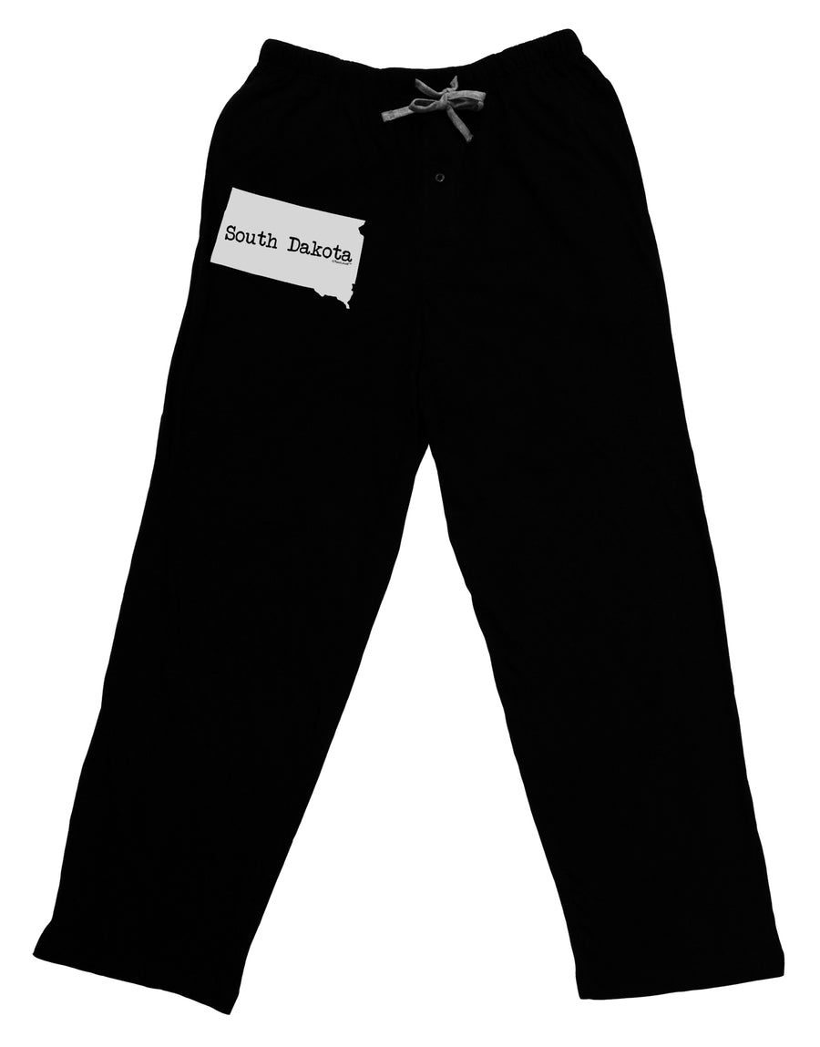 South Dakota - United States Shape Adult Lounge Pants - Black by TooLoud-Lounge Pants-TooLoud-Black-Small-Davson Sales