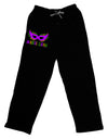 Mardi Gras - Purple Gold Green Mask Adult Lounge Pants - Black by TooLoud-Lounge Pants-TooLoud-Black-Small-Davson Sales