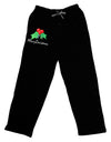 holly Merry Christmas Text Adult Lounge Pants - Black-Lounge Pants-TooLoud-Black-Small-Davson Sales