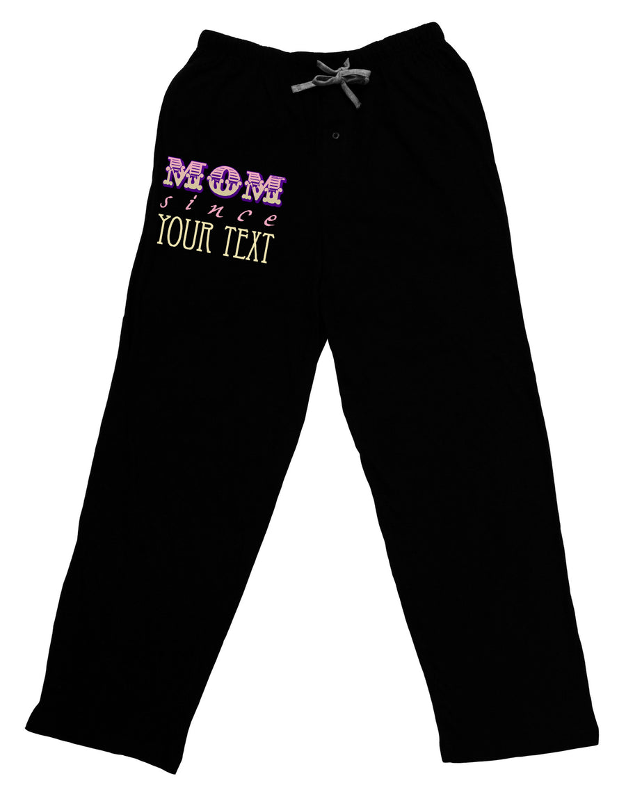 Personalized Mom Since ___ Adult Lounge Pants-Lounge Pants-TooLoud-Black-Small-Davson Sales