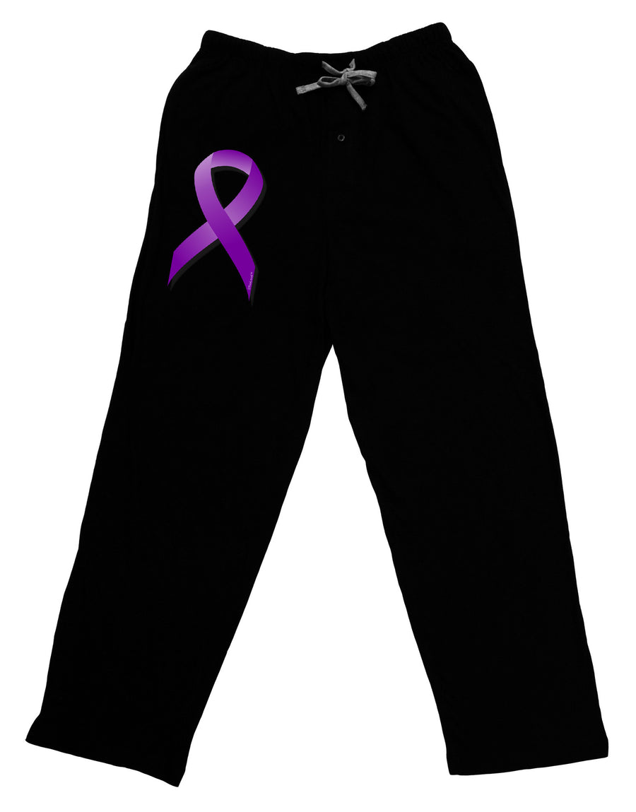 Crohn’s Disease Awareness Ribbon - Purple Adult Lounge Pants-Lounge Pants-TooLoud-Black-Small-Davson Sales