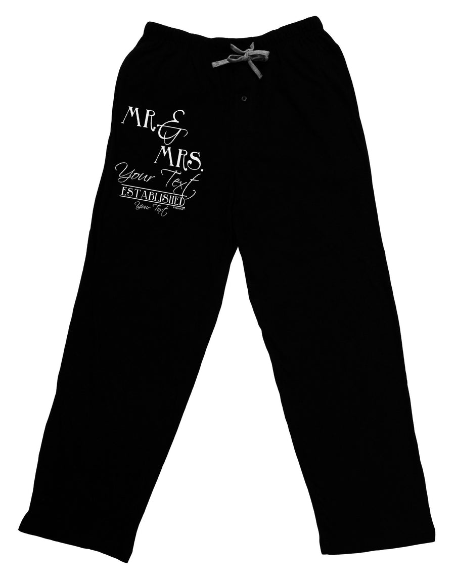 Personalized Mr and Mrs -Name- Established -Date- Design Adult Lounge Pants-Lounge Pants-TooLoud-Black-Small-Davson Sales