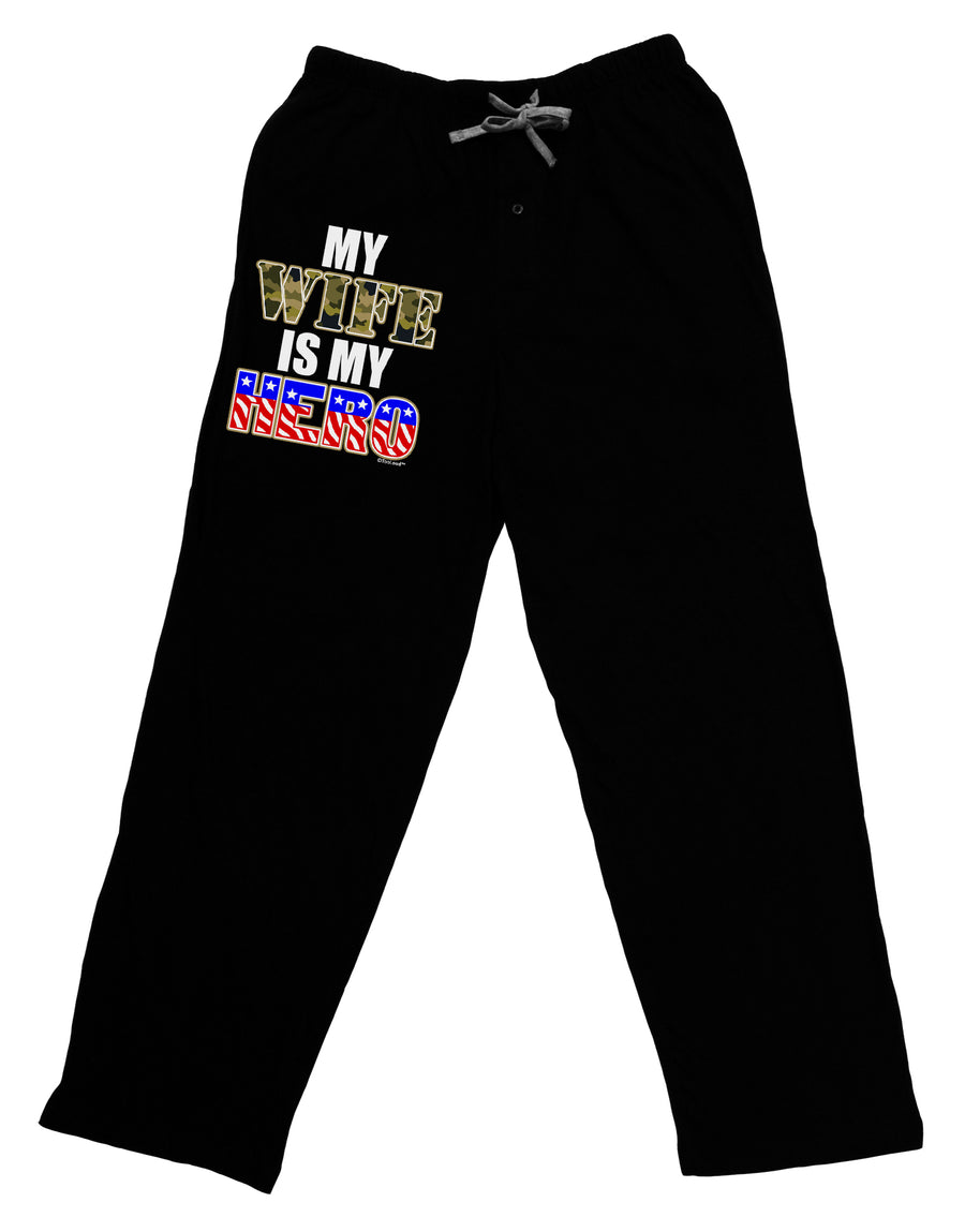 My Wife is My Hero - Armed Forces Adult Lounge Pants by TooLoud-Lounge Pants-TooLoud-Black-Small-Davson Sales