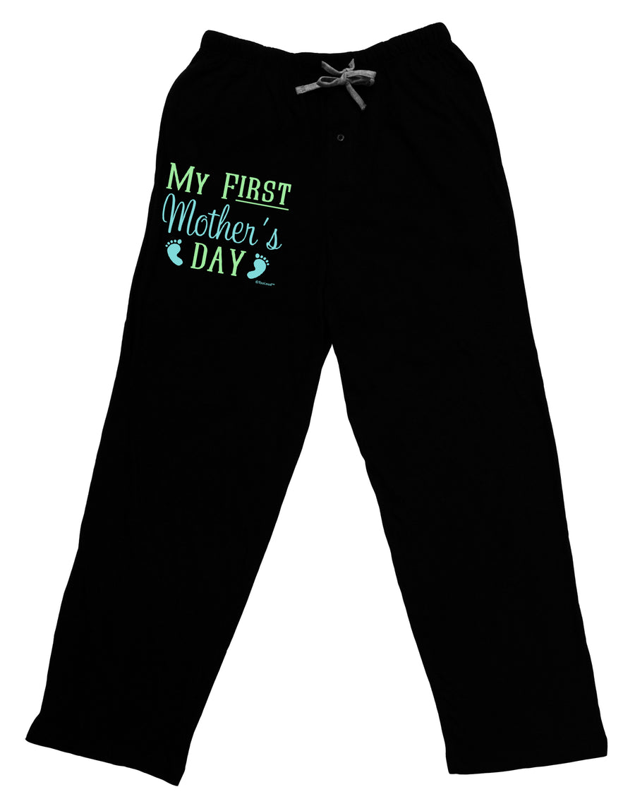 My First Mother's Day - Baby Feet - Blue Adult Lounge Pants by TooLoud-Lounge Pants-TooLoud-Black-Small-Davson Sales