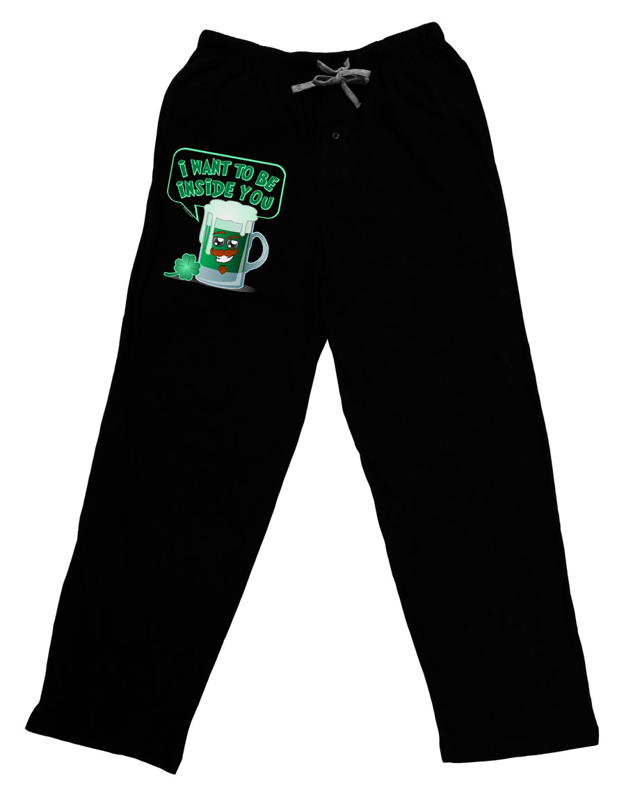 Green Beer - Inside You Adult Lounge Pants-Lounge Pants-TooLoud-Black-Small-Davson Sales