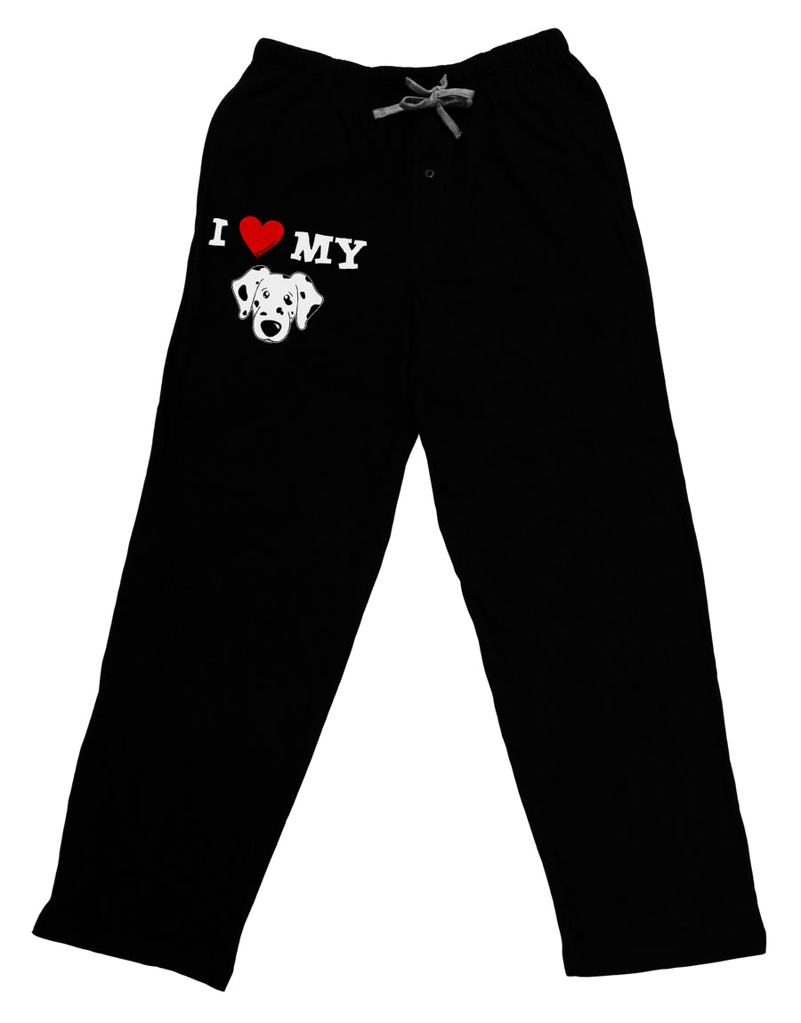 I Heart My - Cute Dalmatian Dog Adult Lounge Pants - Black by TooLoud-Lounge Pants-TooLoud-Black-Small-Davson Sales