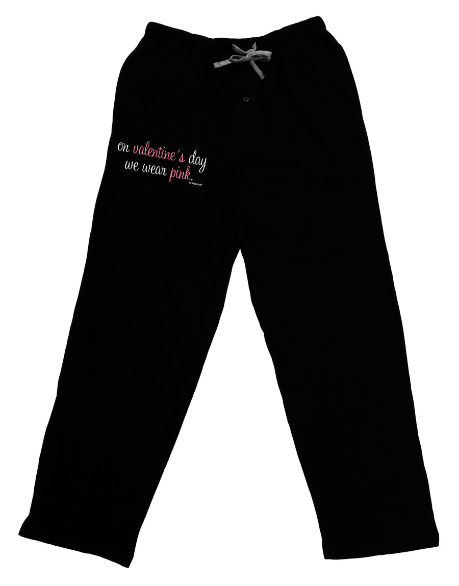 On Valentine's Day We Wear Pink Adult Lounge Pants - Black by TooLoud-Lounge Pants-TooLoud-Black-Small-Davson Sales