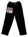 Girls Can Adult Lounge Shorts - Red or Black by TooLoud-Lounge Shorts-TooLoud-Black-Small-Davson Sales