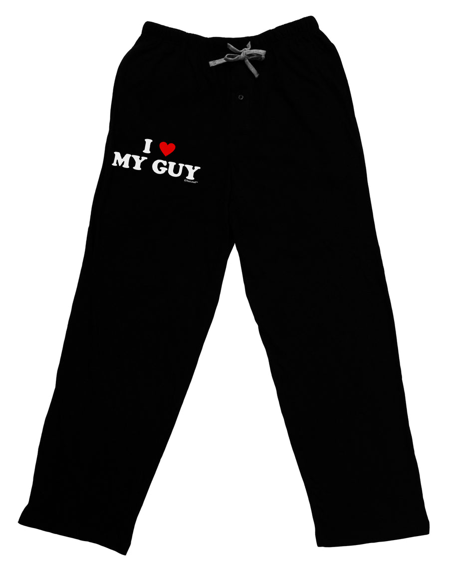 I Heart My Guy Adult Lounge Pants - Black by TooLoud-Lounge Pants-TooLoud-Black-Small-Davson Sales