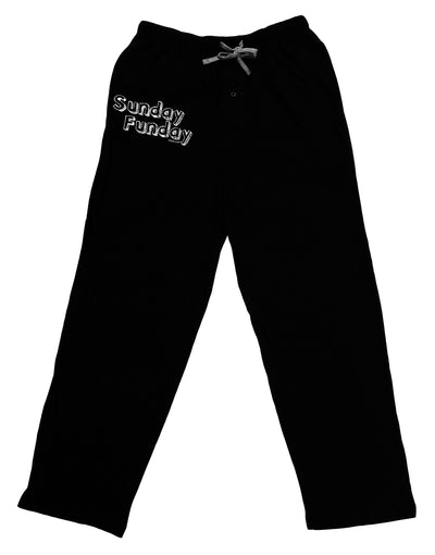 Sunday Funday Text Design Adult Lounge Shorts - Red or Black by TooLoud-Lounge Shorts-TooLoud-Black-Small-Davson Sales