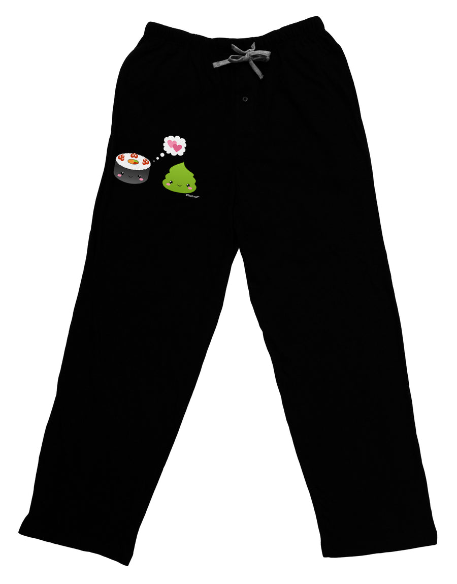 Cute Sushi and Wasabi Love Adult Lounge Pants - Black by TooLoud-Lounge Pants-TooLoud-Black-Small-Davson Sales