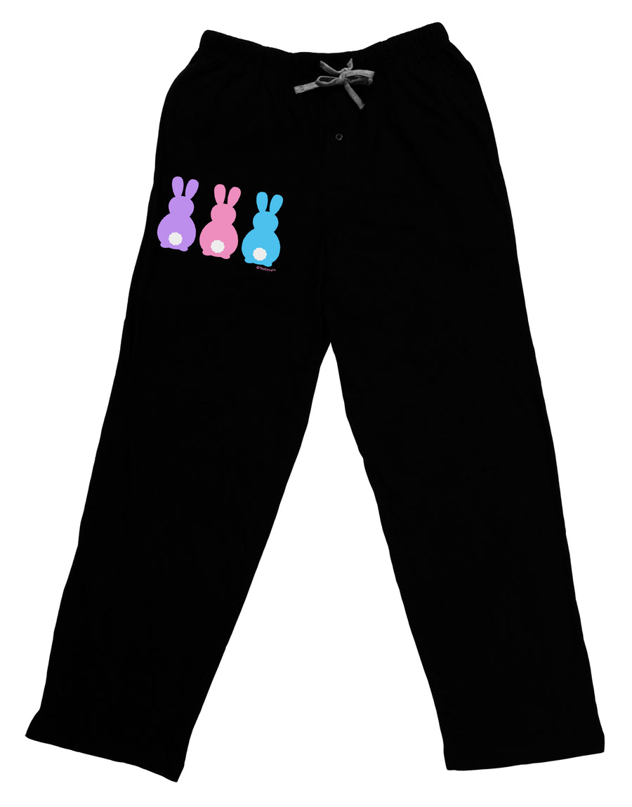 Three Easter Bunnies - Pastels Adult Lounge Pants - Black by TooLoud-Lounge Pants-TooLoud-Black-Small-Davson Sales