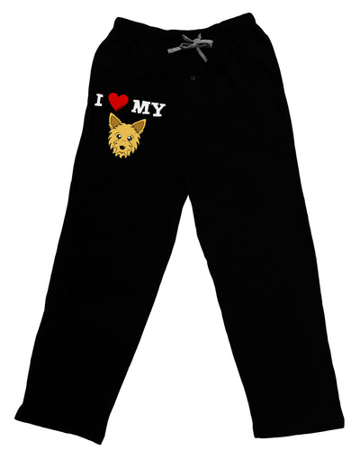 I Heart My - Cute Yorkshire Terrier Yorkie Dog Adult Lounge Shorts - Red or Black by TooLoud-Lounge Shorts-TooLoud-Black-Small-Davson Sales