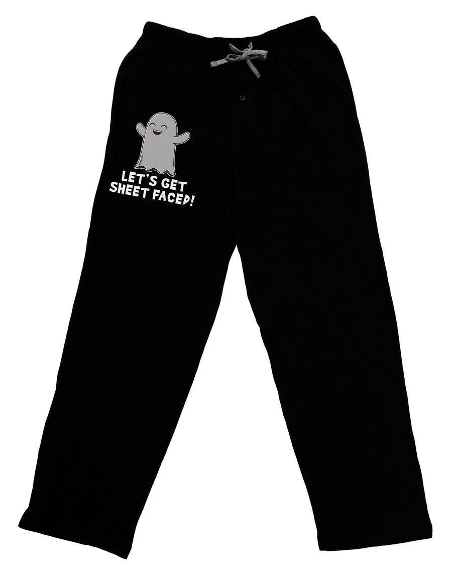 Let's Get Sheet Faced Adult Lounge Pants by TooLoud-Lounge Pants-TooLoud-Black-Small-Davson Sales