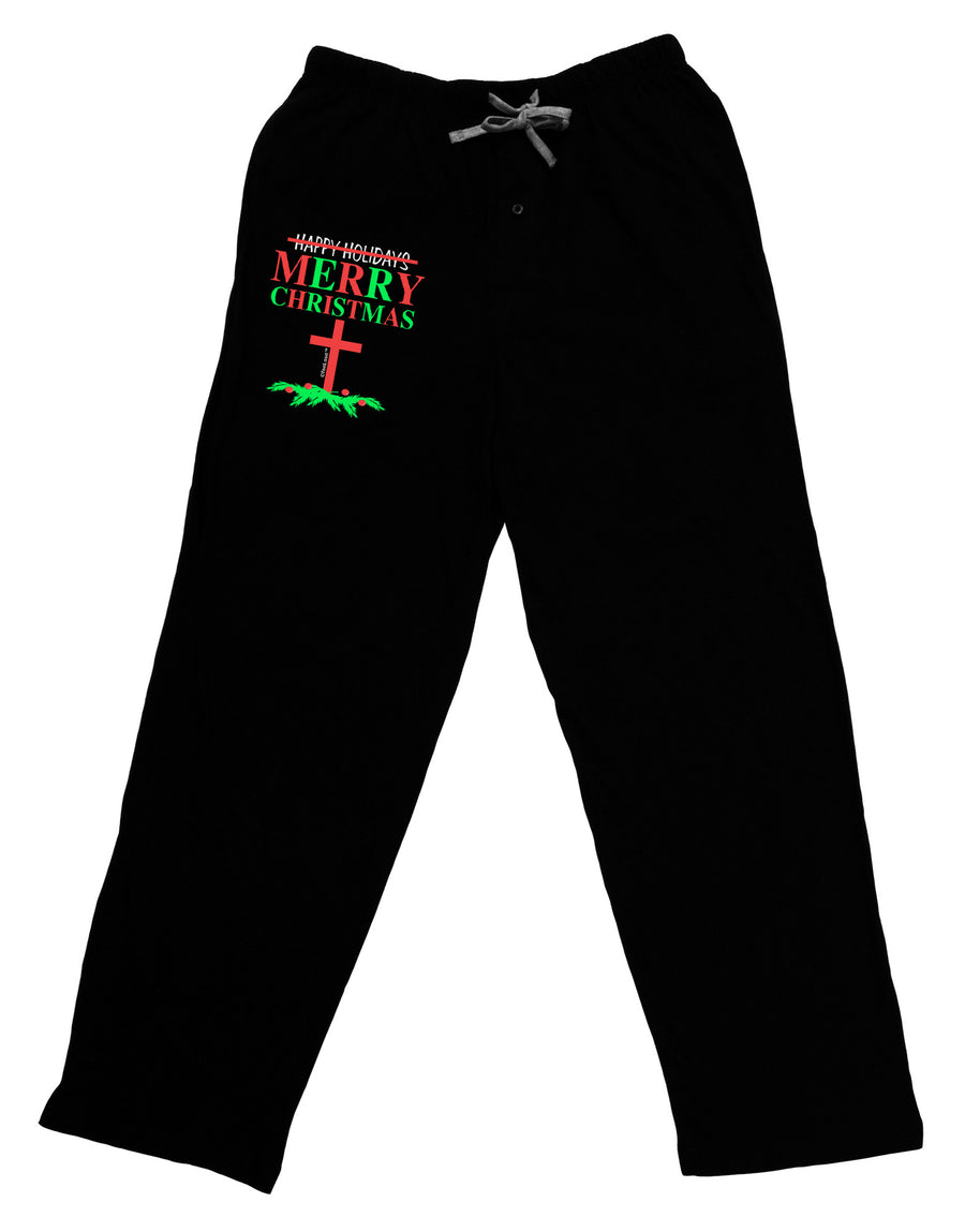 No Happy Holidays&#44; Merry Christmas Relaxed Adult Lounge Pants-Lounge Pants-TooLoud-Black-Small-Davson Sales