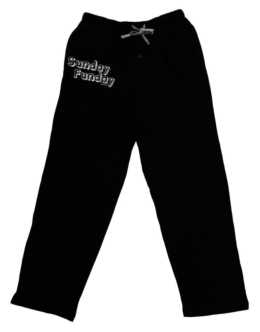 Sunday Funday Text Design Adult Lounge Pants - Black by TooLoud-Lounge Pants-TooLoud-Black-Small-Davson Sales