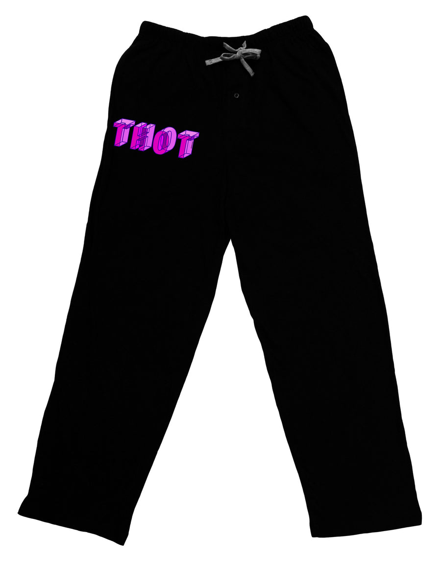 THOT Artistic Text Adult Lounge Pants-Lounge Pants-TooLoud-Black-Small-Davson Sales