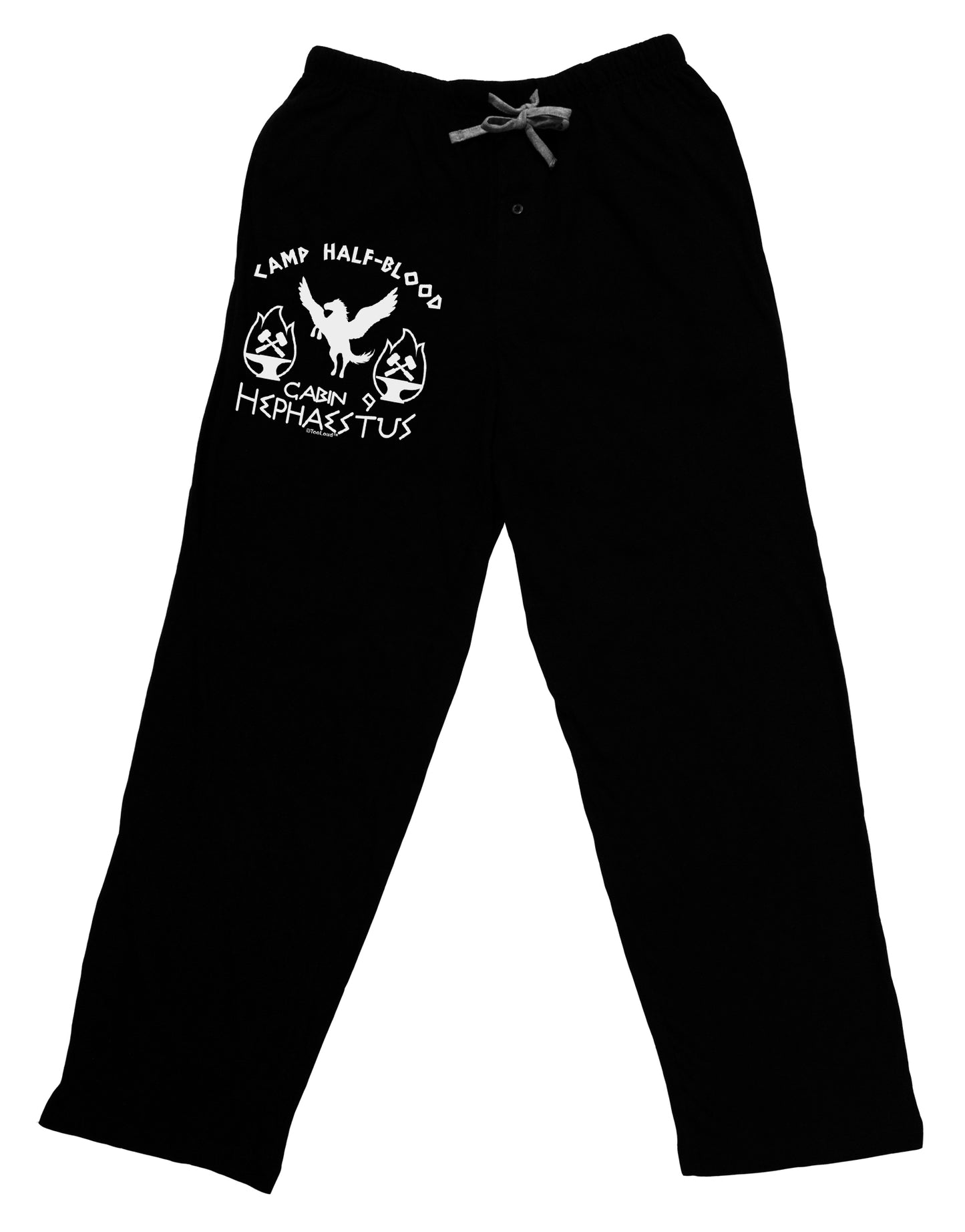 Cabin 9 Hephaestus Half Blood Adult Lounge Pants-Lounge Pants-TooLoud-Black-Small-Davson Sales
