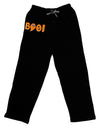 Cute Boo Text Orange Relaxed Adult Lounge Pants-Lounge Pants-TooLoud-Black-Small-Davson Sales