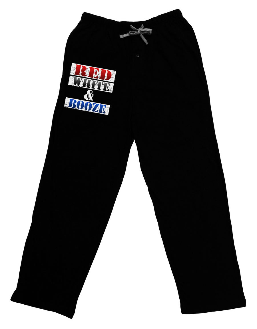 Red White & Booze Adult Lounge Pants-Lounge Pants-TooLoud-Black-Small-Davson Sales