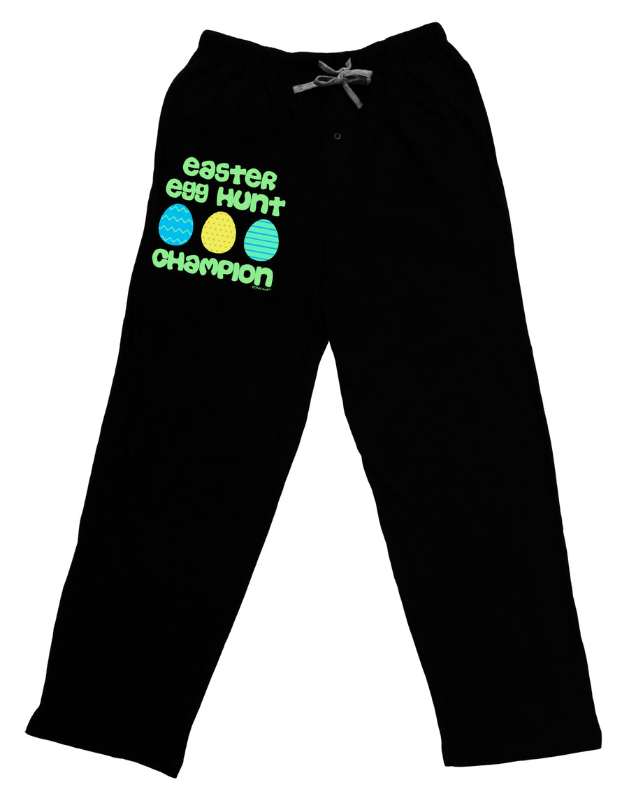 Easter Egg Hunt Champion - Blue and Green Adult Lounge Pants - Black by TooLoud-Lounge Pants-TooLoud-Black-Small-Davson Sales