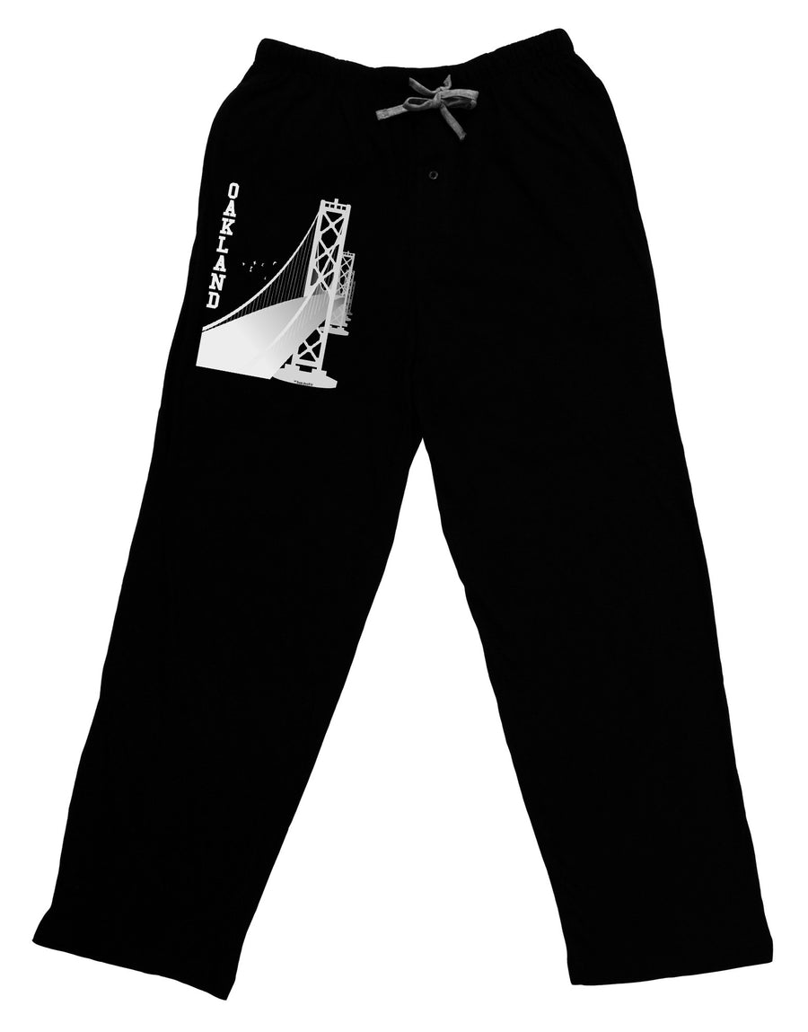 Oakland Text Bay Bridge Adult Lounge Pants-Lounge Pants-TooLoud-Black-Small-Davson Sales