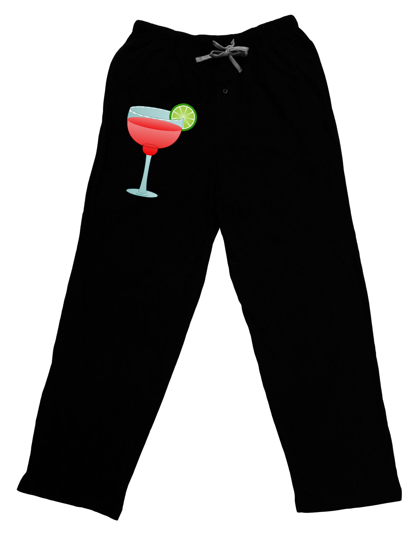 Red Margarita with Lime - Cinco de Mayo Adult Lounge Pants - Black by TooLoud-Lounge Pants-TooLoud-Black-Small-Davson Sales