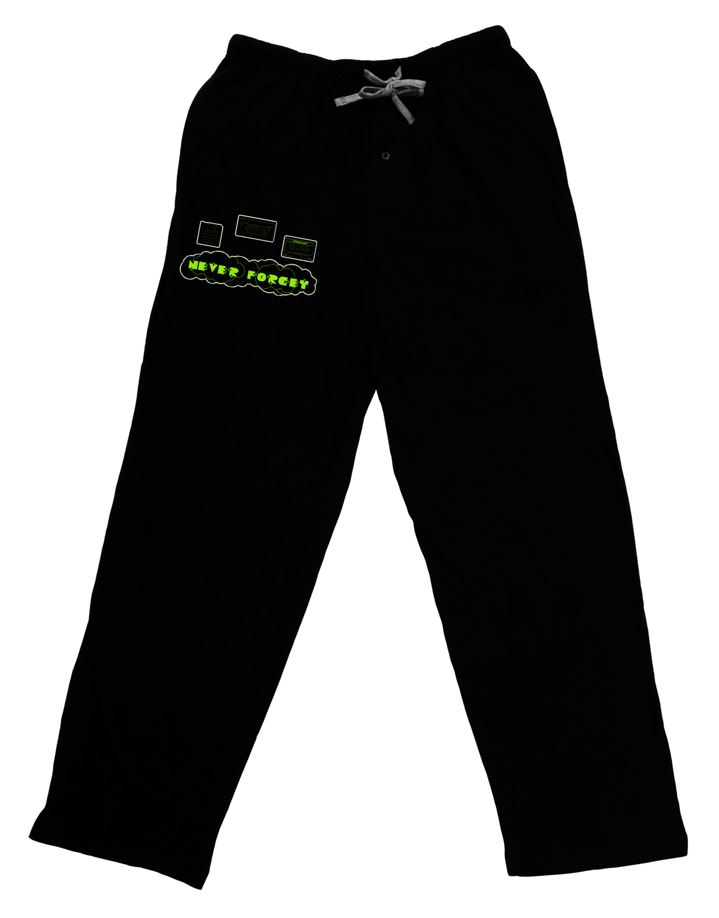Never Forget Retro 80's Funny Adult Lounge Pants by TooLoud-Lounge Pants-TooLoud-Black-Small-Davson Sales