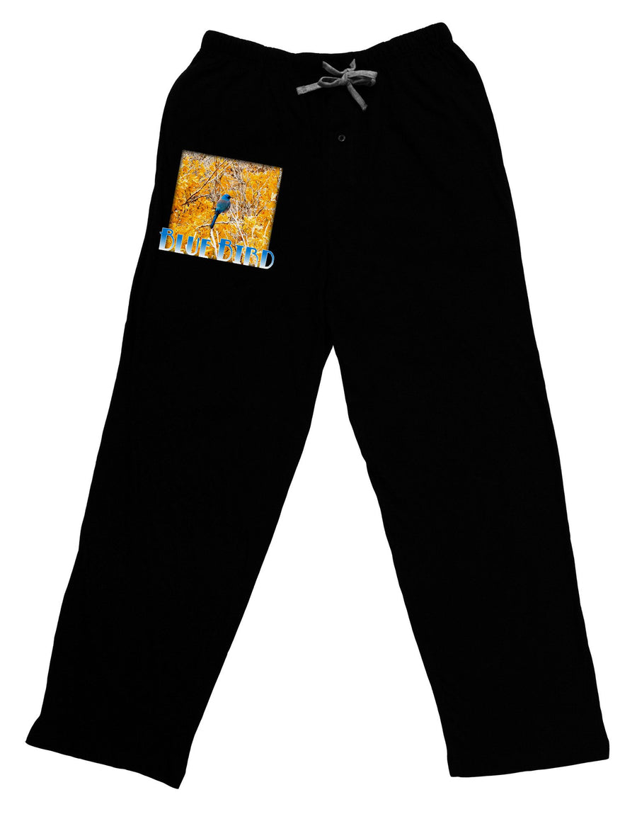 Blue Bird In Yellow Text Adult Lounge Pants-Lounge Pants-TooLoud-Black-2XL-Davson Sales