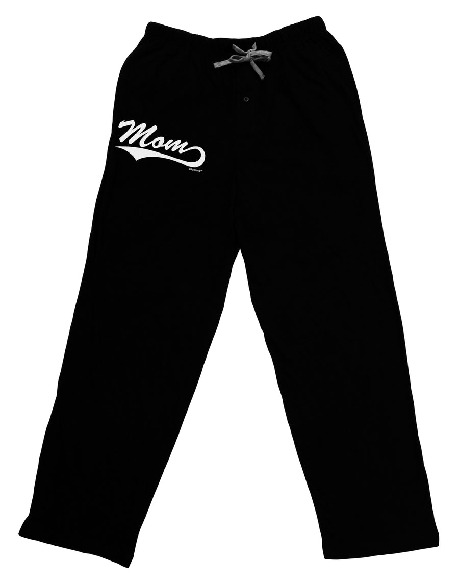 Mom - Sports Tail Script Adult Lounge Shorts by TooLoud-Lounge Shorts-TooLoud-Black-Small-Davson Sales