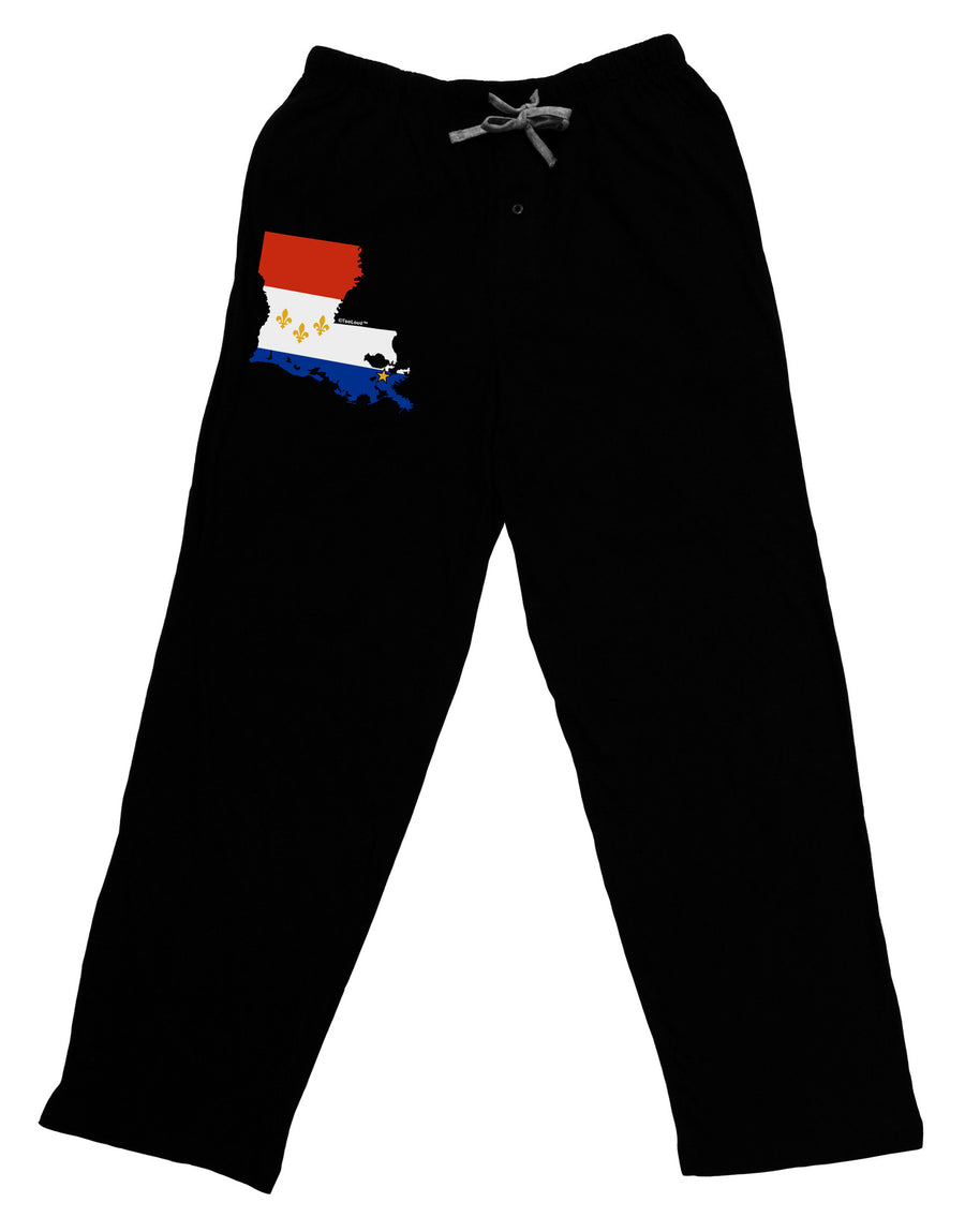 New Orleans Louisiana Flag Adult Lounge Pants-Lounge Pants-TooLoud-Black-Small-Davson Sales