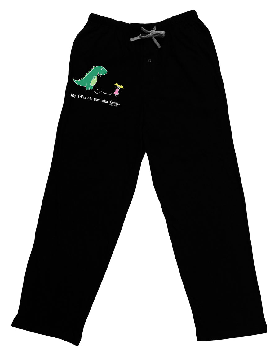 My T-Rex Ate Your Stick Family - Color Adult Lounge Pants - Black by TooLoud-Lounge Pants-TooLoud-Black-Small-Davson Sales