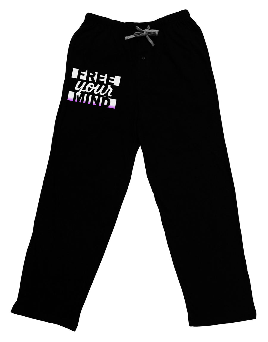 Free Your Mind Text Adult Lounge Pants-Lounge Pants-TooLoud-Black-Small-Davson Sales