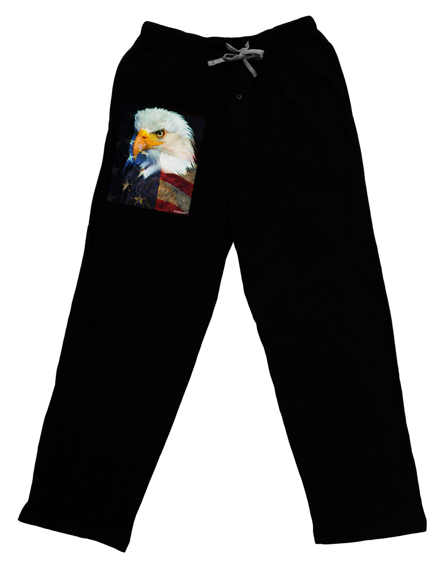 Patriotic Bald Eagle - American Flag Adult Lounge Pants by TooLoud-Lounge Pants-TooLoud-Black-Small-Davson Sales