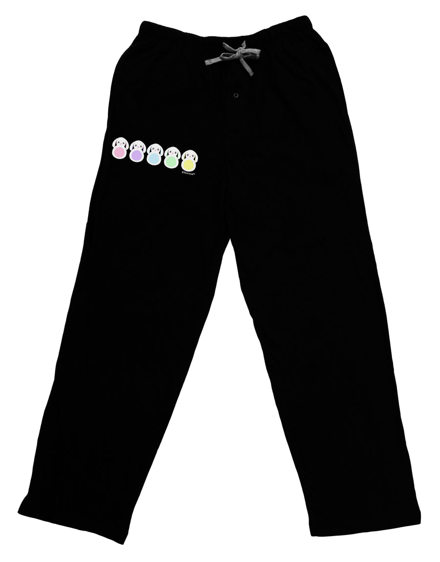 Cute Pastel Bunnies Adult Lounge Pants - Black by TooLoud-Lounge Pants-TooLoud-Black-Small-Davson Sales