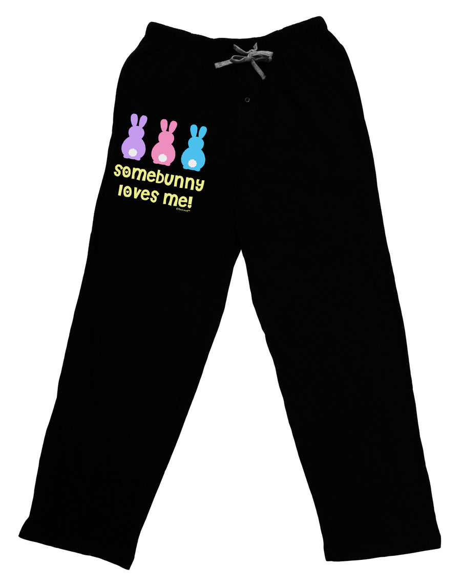 Three Easter Bunnies - Somebunny Loves Me Adult Lounge Pants - Black by TooLoud-Lounge Pants-TooLoud-Black-Small-Davson Sales