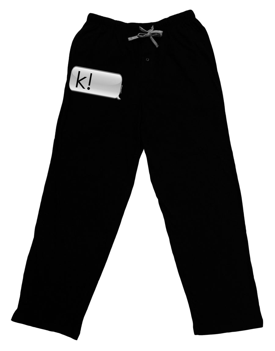 K Text Bubble Adult Lounge Pants-Lounge Pants-TooLoud-Black-Small-Davson Sales