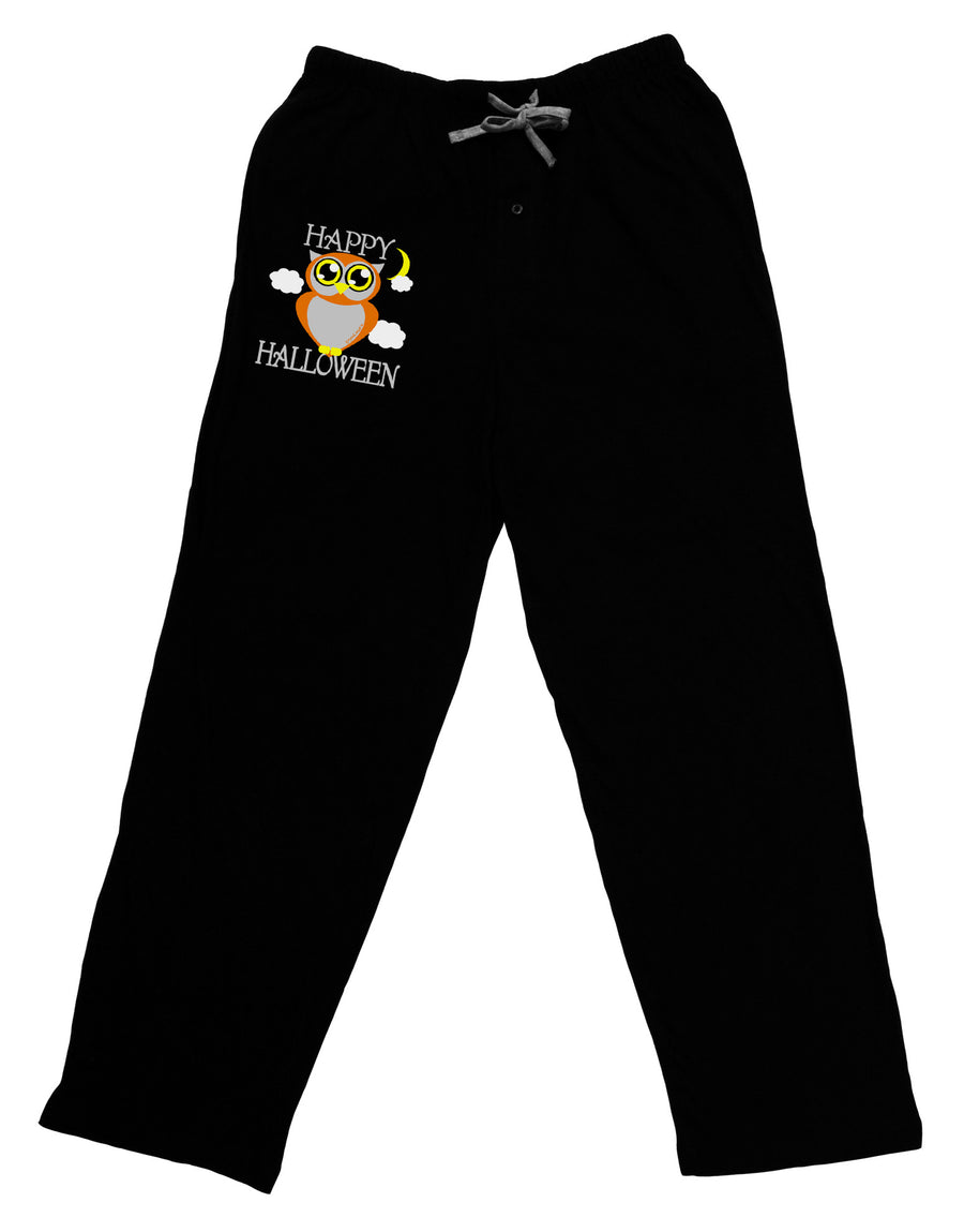 Owl Orange Text Adult Lounge Pants-Lounge Pants-TooLoud-Black-Small-Davson Sales