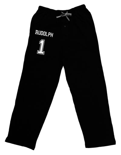 Reindeer Jersey - Rudolph 1 Adult Lounge Shorts - Red or Black-Lounge Shorts-TooLoud-Black-Small-Davson Sales