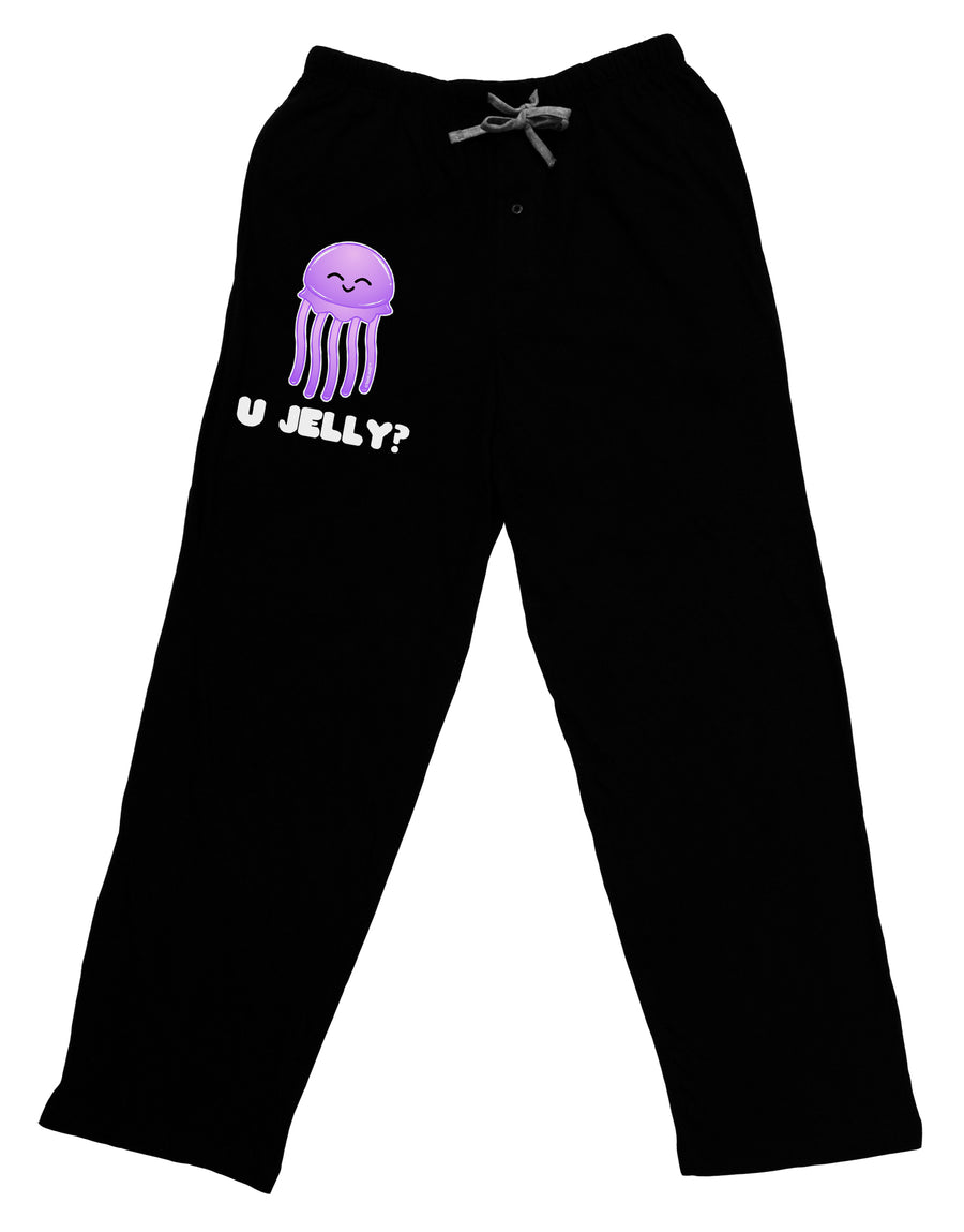 U Jelly Cute Jellyfish Adult Lounge Pants by TooLoud-Lounge Pants-TooLoud-Black-Small-Davson Sales