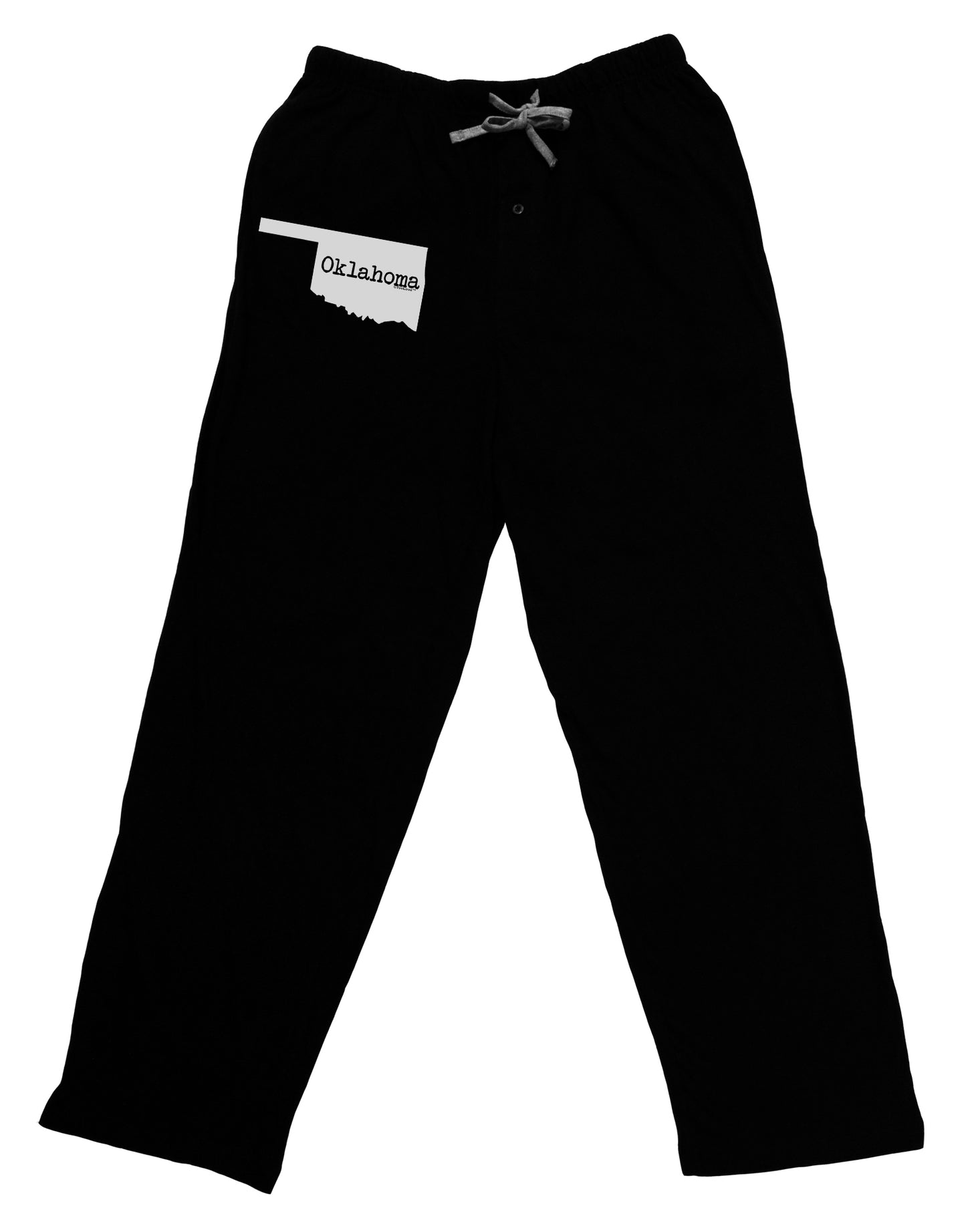Oklahoma - United States Shape Adult Lounge Pants - Black by TooLoud-Lounge Pants-TooLoud-Black-Small-Davson Sales