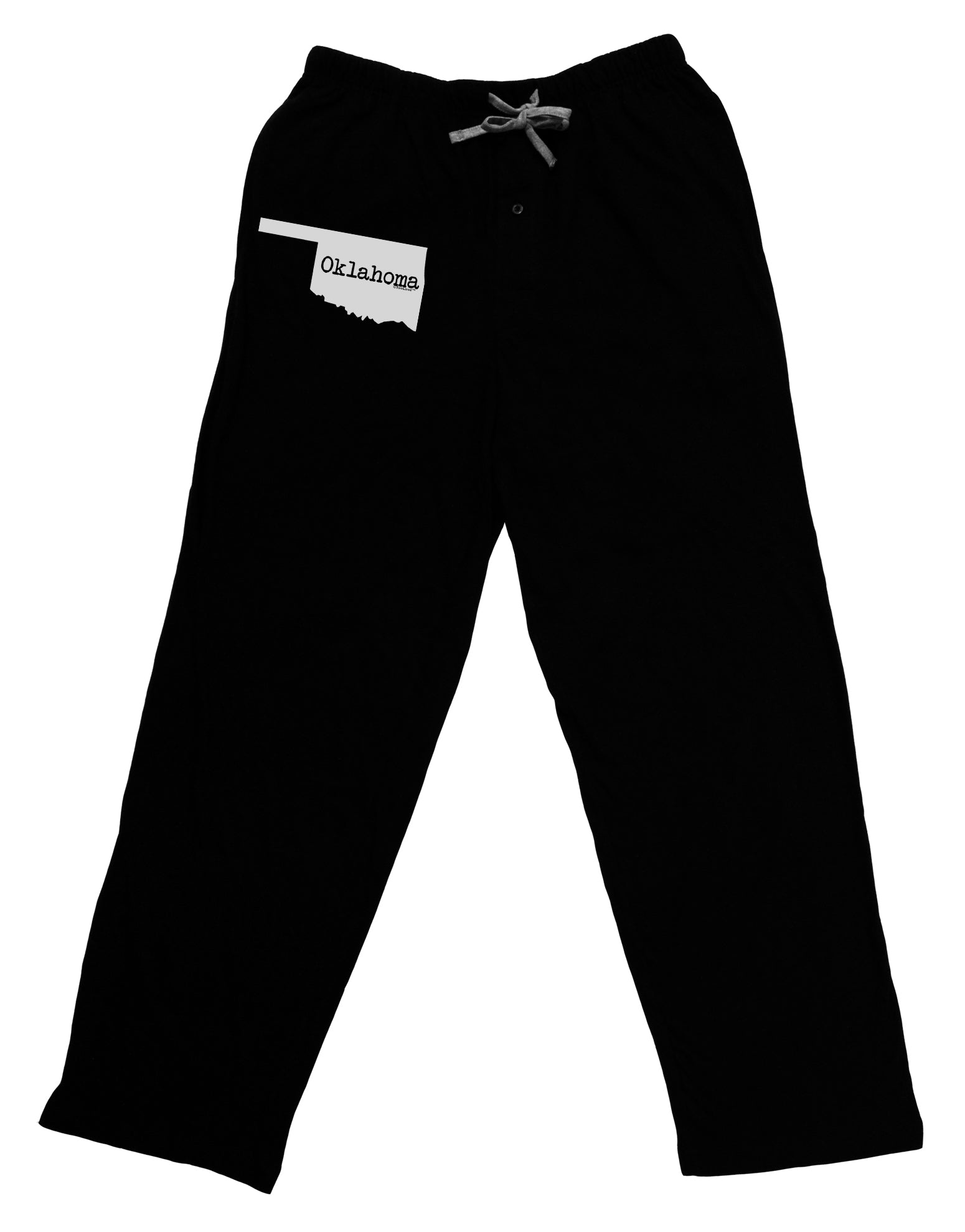 Oklahoma - United States Shape Adult Lounge Pants - Black by TooLoud-Lounge Pants-TooLoud-Black-Small-Davson Sales