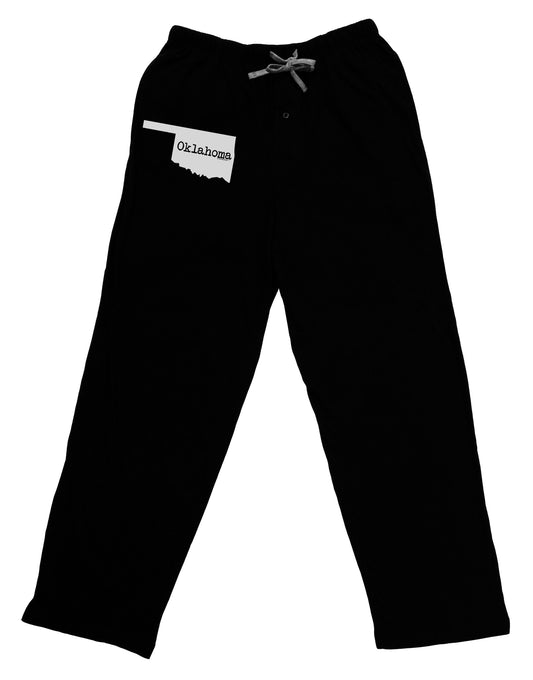 Oklahoma - United States Shape Adult Lounge Pants - Black by TooLoud-Lounge Pants-TooLoud-Black-Small-Davson Sales